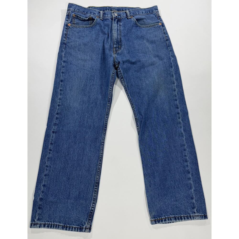 Levi's 505 Jeans Men's 38x30 Reg Fit Straight Leg Medium Wash Blue 100%‎ Cotton